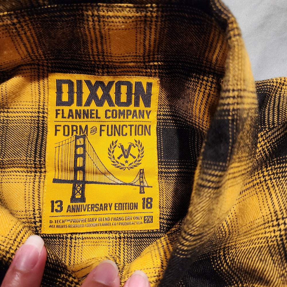DIXXON Men's Casual Plaid Shirt in Yellow and Black